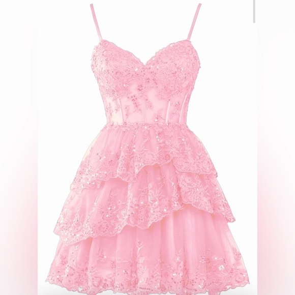 Sevintage | Dresses | Sevintage Spaghetti Straps Tulle Tiered ...